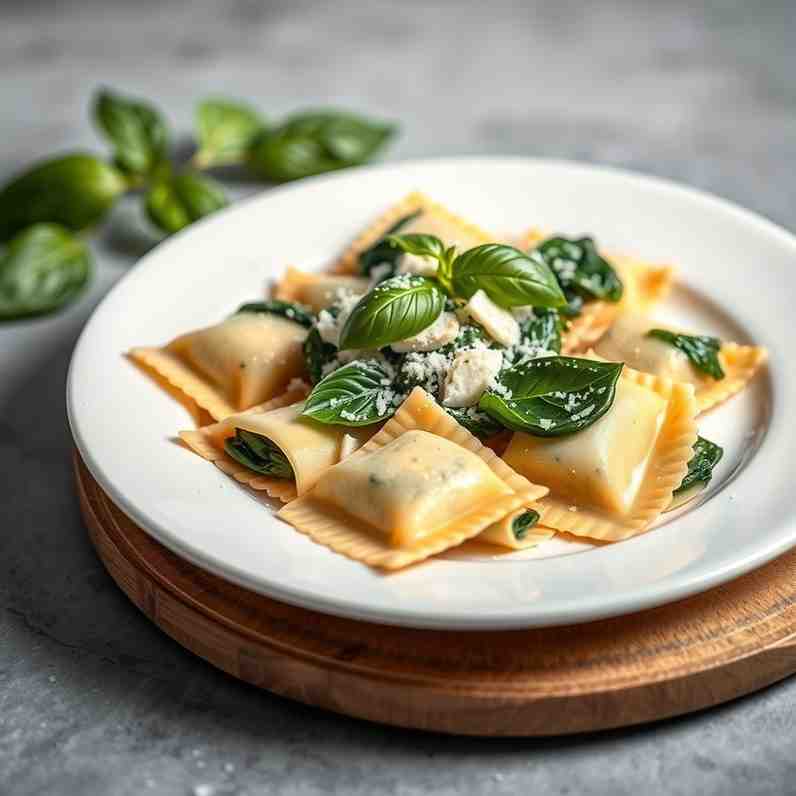 Homemade Spinach & Ricotta Ravioli - Delicious Pasta